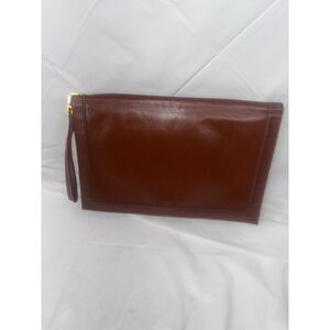 VTG Lou Taylor Leather Purse Handbag Pop Up Hinged Mirror Italy